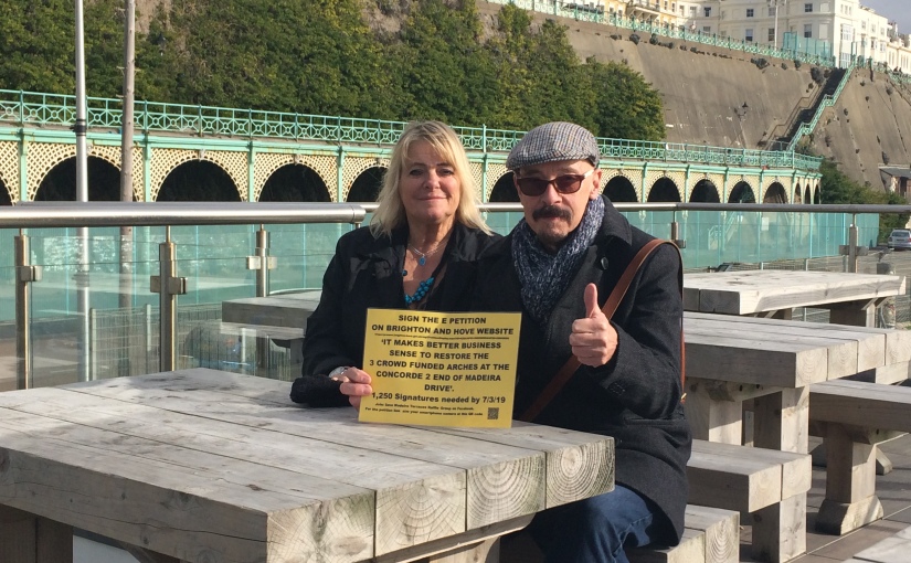 Madeira Terrace campaigners call on council to restore arches by Concorde 2